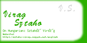 virag sztaho business card